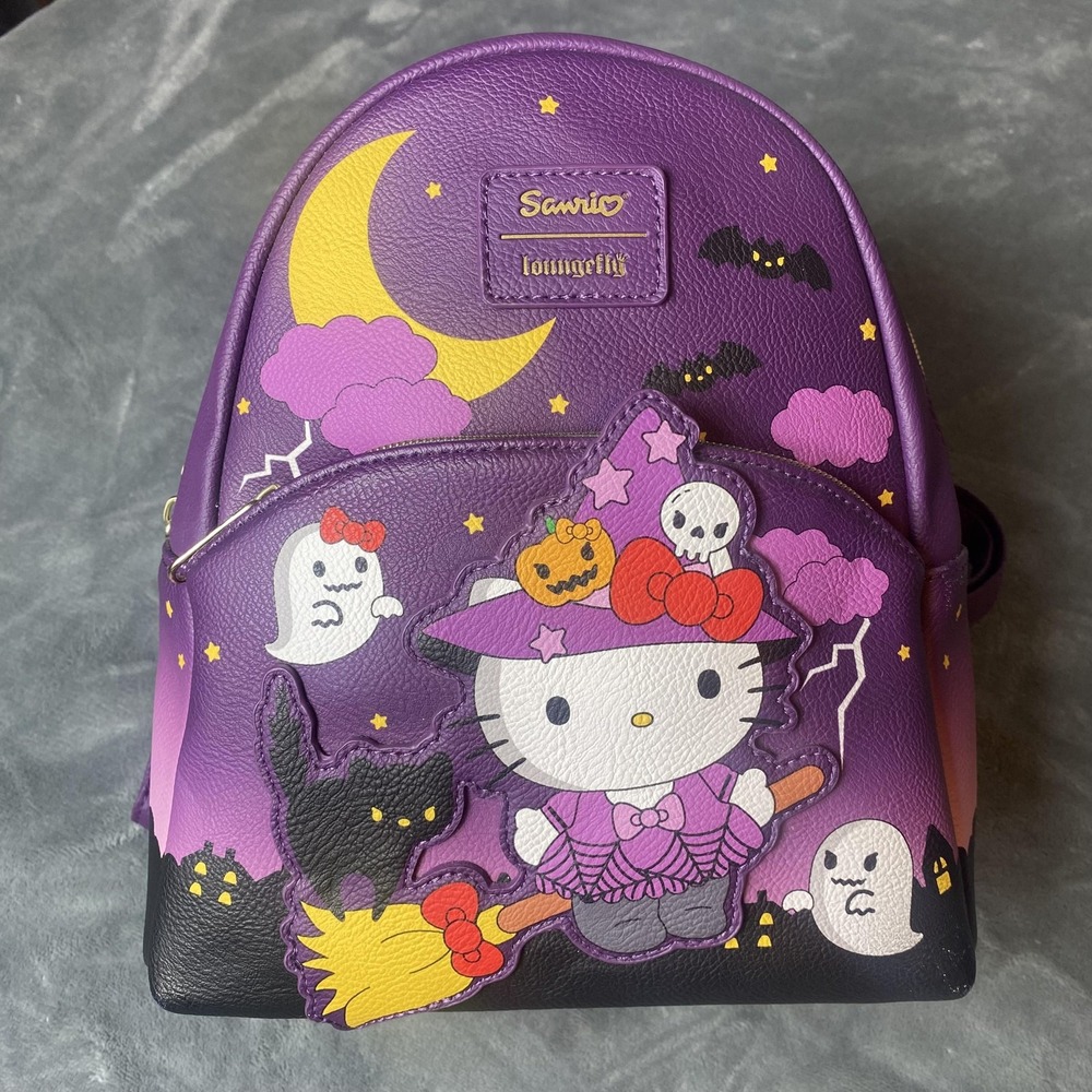 Loungefly Sanrio Hello Kitty Mini Backpack Womens Halloween Witch Bag‎ 2023